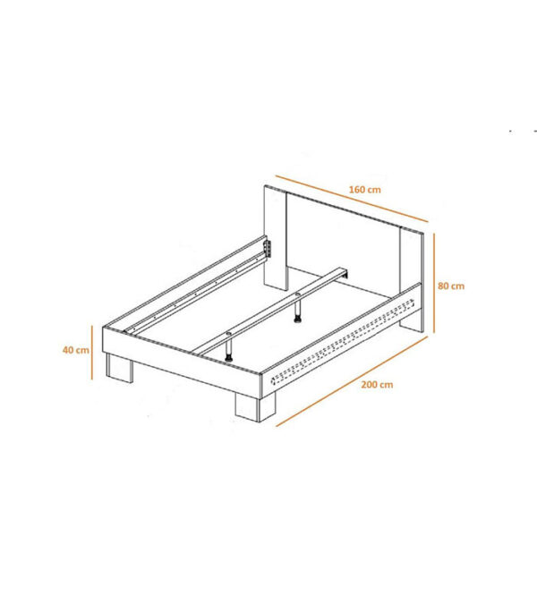 Chambre à Coucher Prestige Blanc + Matelas et 2 Oreillers Gratuits – Image 9