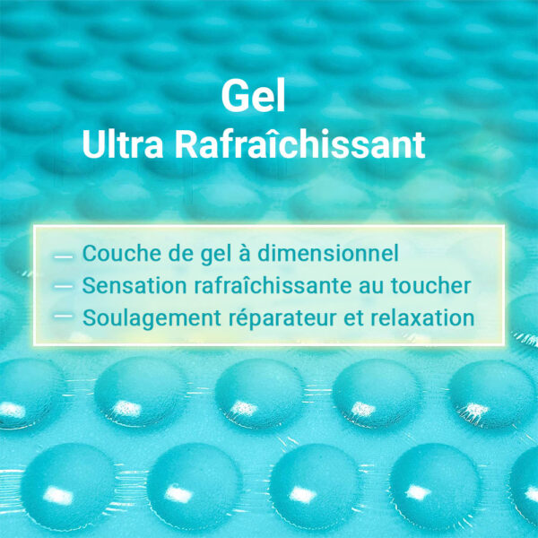 Oreiller Ergonomique Courbée Viscogel en Mousse à Mémoire de Forme et Gel Ultra Rafraîchissant – Image 7