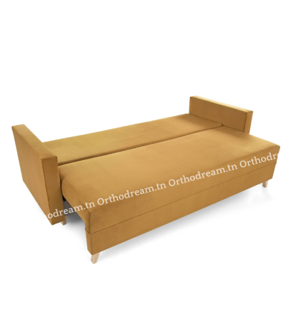 Canapé Convertible avec Coffre de Rangement en Velours Anti Taches (C201) – Image 17