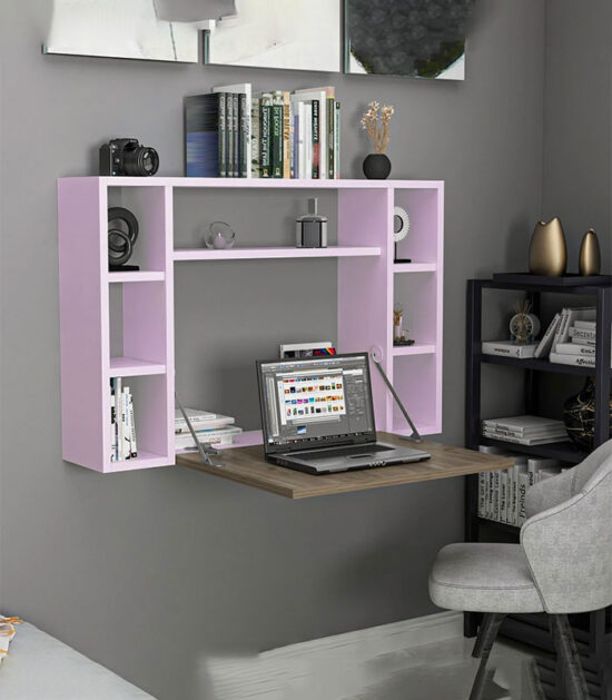 Bureau Mural Couleur mauve Clair