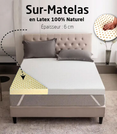 Sur Matelas en Latex 100% Naturel