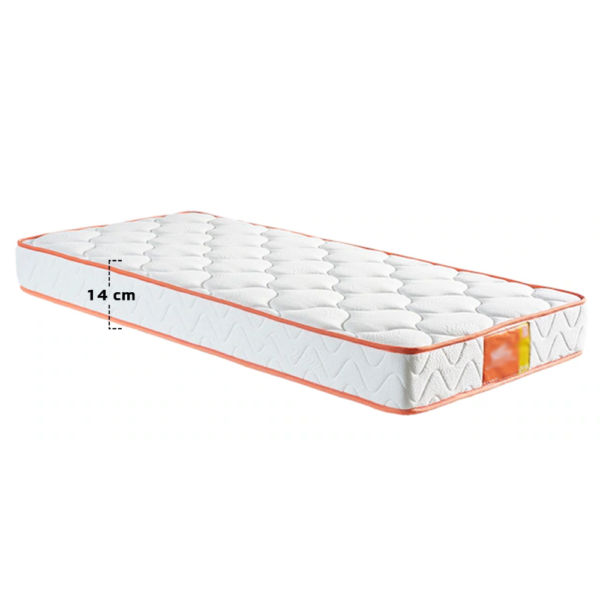 Matelas Mousse Matelassé 1 Place 14 cm